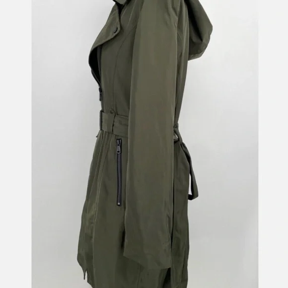 Avec Les Filles Olive Moto Trench Coat - Picture 3 of 8